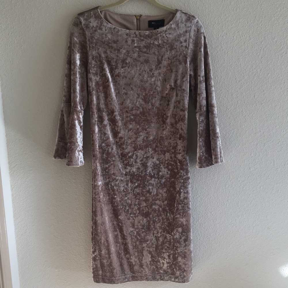 Velvet knee length dress